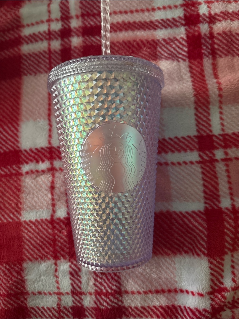 Starbucks Iridescent Studded Tumbler - Holographic White